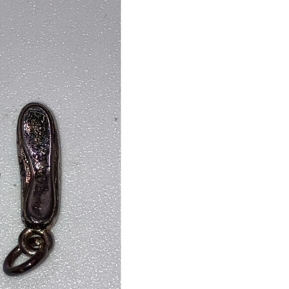 Vintage Tiny Sterling Silver Ballet Shoe Slipper Charm 7/8" Pendant! - Picture 7 of 9